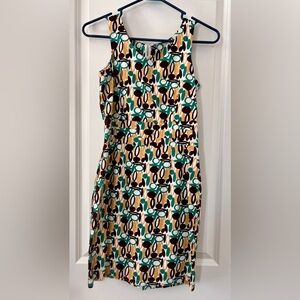 Medium Stretch Abstract Print Dress — Casual / Office